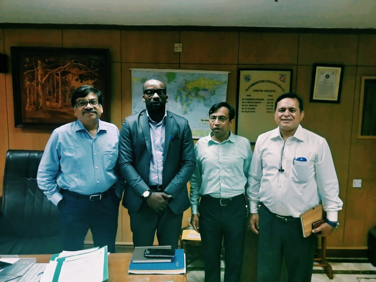 Director(Projects) , TCIL - Shri Rajiv Gupta , held bilateral talks with the Hon .Envoy from the office of the President of the Democratic Republic of Congo.